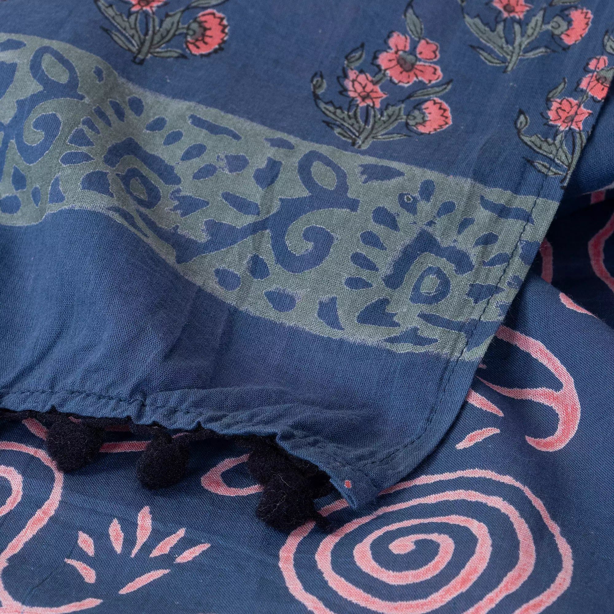 Premium Paisley Hand Block Printed Cotton Women,S Red Dupatta